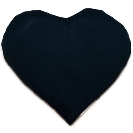 Grain Pillow Heart ca. 30 x 25 cm dark blue, , ,