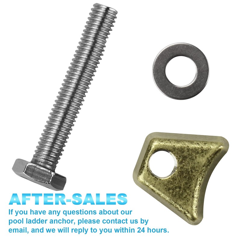 Screw Man Pool Ladder Anchors Wedge Assembly PW-4C Replacement (2