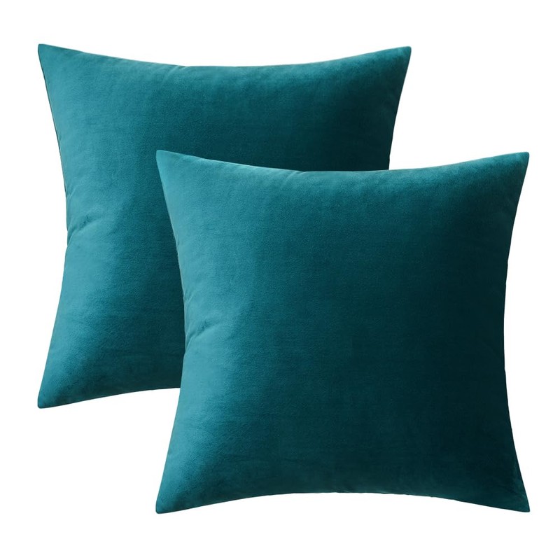 MIULEE Pack of 2 Velvet Pillow Covers Decorative Square Pillowcases