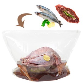 NEWKOBAG 3 Pack 26" x 22" Extra Large Brine Bags Double Zip Sealed BPA Free, White