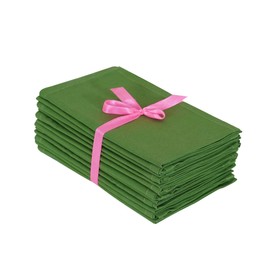 Dinner Napkins 100% Cotton Fall Dinner Napkins 18x18 Inches Solid Green Color Cloth Napkins Thanks Giving Cloth Napkins Durable Hotel Quality Christmas Dinner Napkins (Set of 12)