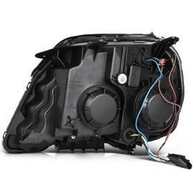 LSAILON Fit For GMC Terrain 2010-2015 Headlight Assembly Chrome Housing Amber Reflector Clear Lens Driver and Passenger Side