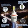 SHENKENUO 8000K Blue LED Headlight Fog Light Bulbs Combo For