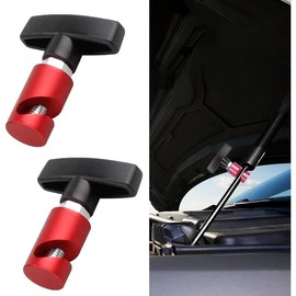 Pack-2  Hood Prop Rod Tool Struts Clamp,  Support Rod Retainer, Universal Snap-on Anti-Pinch Automotive Suppor Accessories (Blue) - Color: Red, Size: 2 PCS