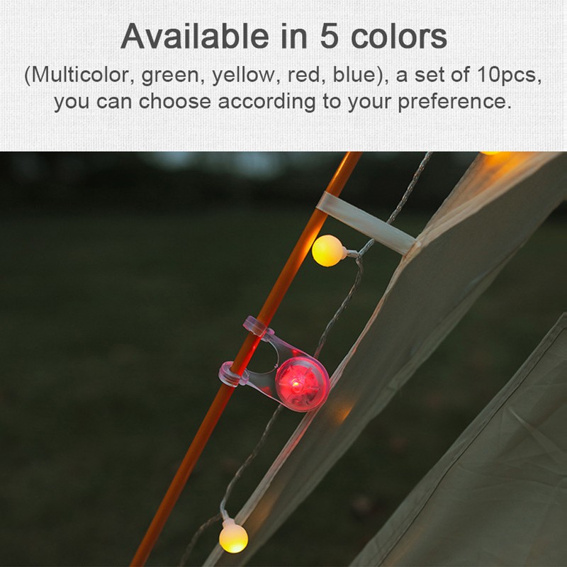 10pcs Tent String Light Guard Rope Hangings Lights Outdoor Camping