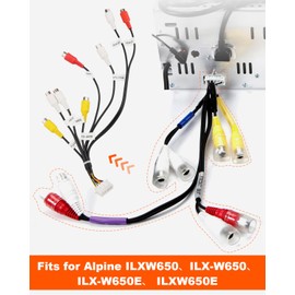 RCA Harness Cable Connector Adapter for Stereo Radio, Fits for Alpine ILXW650 ILX-W650 ILX-W650E ILXW650E, Replace E2703004590