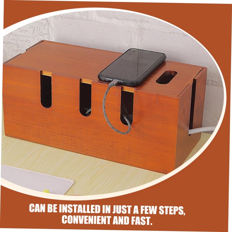 Operitacx Cable Management Organizer Box Stylish Desk Cord Concealer for