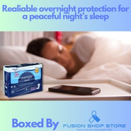 Overnight Incontinence Pads for Women-Ultimate Absorbency, 30 ct (Pack of 2), Boxed by Fusion Shop Store.