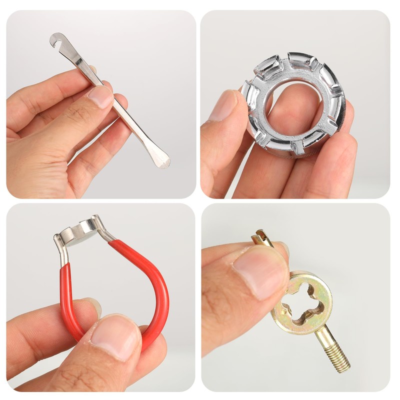 Opopark 8-Piece Bicycle Tyre Lever Set, Bicycle Spoke Wrench Professional