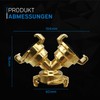 kör4u 3 Quick Coupling Brass Universal Y Splitter 3/8" to