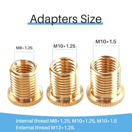 YIUIY M8x1.25, M10x1.25, M10x1.5 Shift Knob Adapters Gear Shifter Knob Thread Screw Adapter for 5 6 Speed Manual Automatic Vehicle Gold