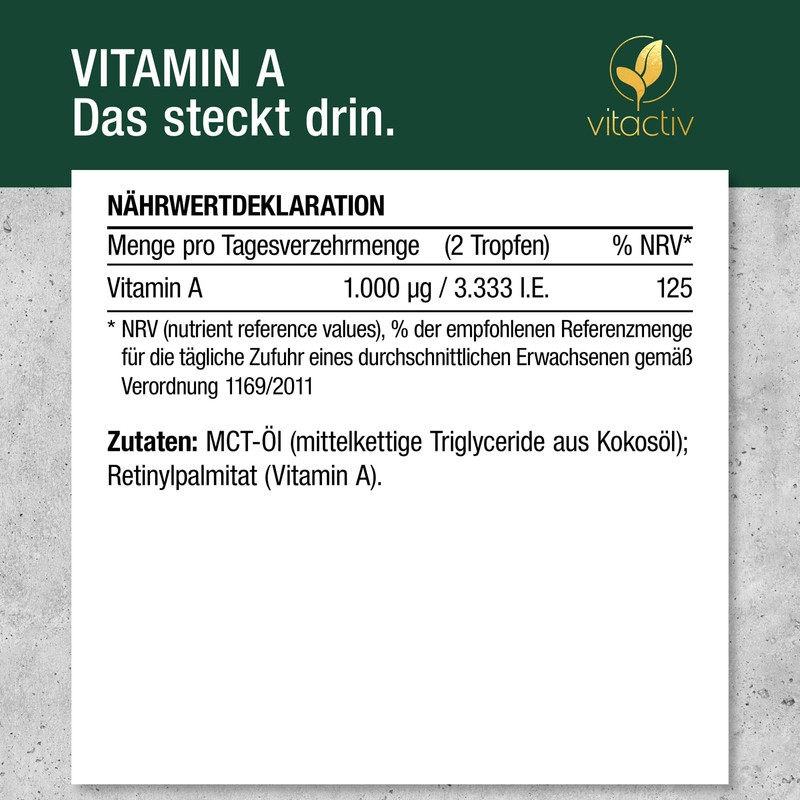 VITACTIV Vitamin A Drops High Dose - 50 ml, 1700