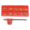 Carbide Insert Blade, 10PCS Lathe Turning Tool DCMT070204 US735 DCMT21.51