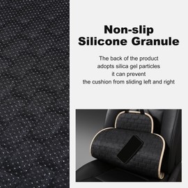 VarCozy Linen Car Seat Covers, 2PCS Breathable Front Pair Seat Covers for Cars with Non-Slip Protector for All Seasons, Universal Front Seat Covers for Cars, SUVs, Trucks