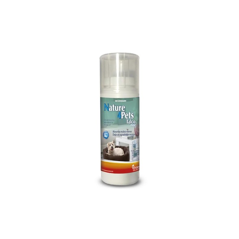 Nature 4Pets Talco Quita Olores con Aroma Agradable para Perros
