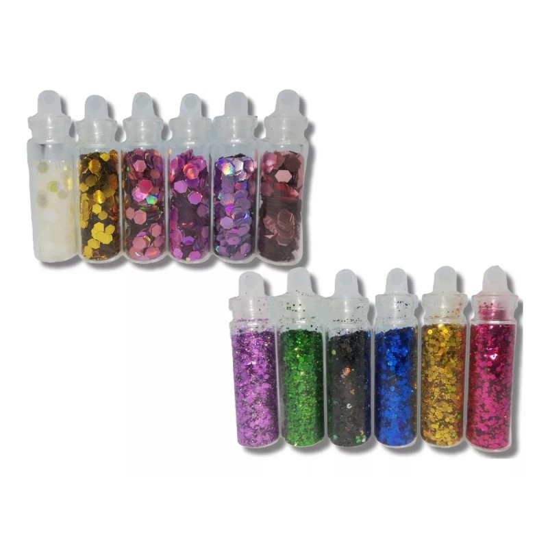 Xiaoya 72 Frascos Con Decoraciones Surtidas Para Uñas Y Esmaltes