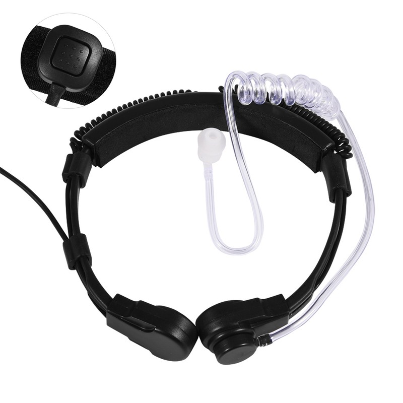 Throat Mic Headset Acoustic Tube Earpiece PTT for Baofeng UV5R