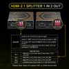 CORSAHD 8K@60Hz 4K@120Hz HDMI 2.1 Splitter 1 in 2 Out,for