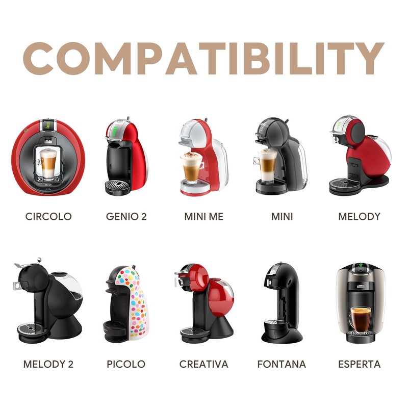 6pcs Dolce Gusto Pods Refillable,Reusable Coffee Capsule Filters for Dolce