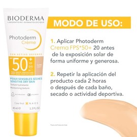 BIODERMA, Protector Solar, Photoderm Max Crema Tono Claro, FPS50+, Acabado Invisible y 8H de Hidratación, 40ML