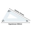 Aristo AR6031 Set Square 60° Perspex 360 mm Transparent