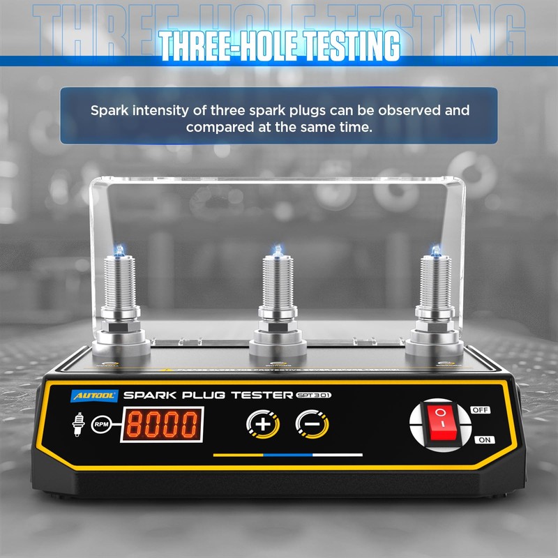 AUTOOL Spark Plug Tester Automotive Engine Ignition Coil Tester 200-9000rpm