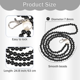 2 Packs Dress Zipper Helper Long Dress Zipper Pull Helper Beaded Zipper Extender with Clip Zip Puller Aid Tool Zipper Assistant Zipping Up Down Dress and Boot by Yourself (Black and White)
