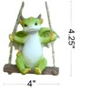 Gemmia Miniature Fairy Garden Dragon Figurines- Swing Dragon Statue