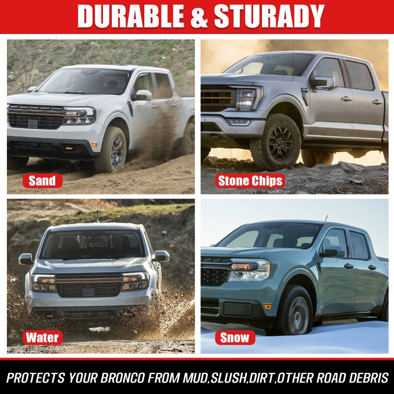 VEHITO 4Front &Rear Molded Mud Flaps Splash Guards 22 Ford