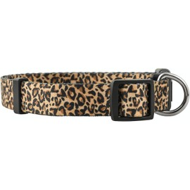 Collares de perro con estampado animal nativo (mediano, leopardo)