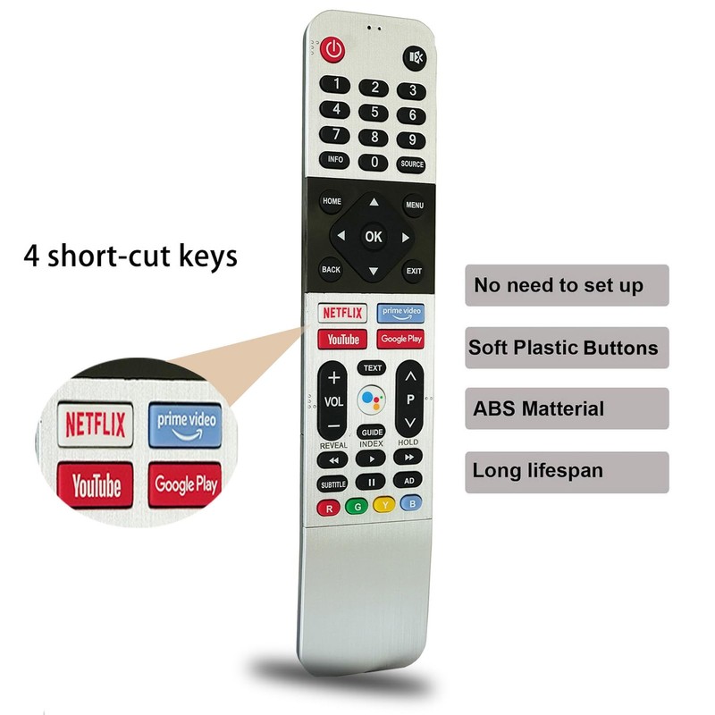 Universal Replacement Remote Control for Skyworth Android Smart TV 50UC6200