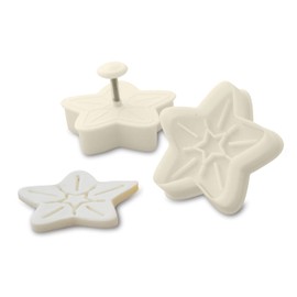 Ateco Fondant and Dough Embosser Baking Supply, 2" Star Plunger Cutter, White