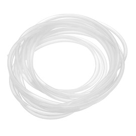 PATIKIL Silicone Seal Strip, 5M (16.4Ft) 5MM (0.2") Dia High Density Solid Round Rubber Weather Stripping Sealing Cord for Window Gap Door Seal Blocker Insulation, White