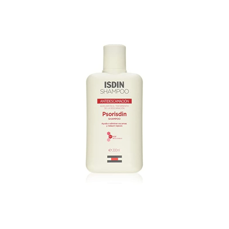 ISDIN Psorisdin champu antidescamacion, elimina escamas y reduce rojeces, 200ml