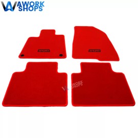 Unbranded For 18-22 Honda Accord Sedan Red Nylon Floor Mats Carpets w/ Red Sport 4pcs set