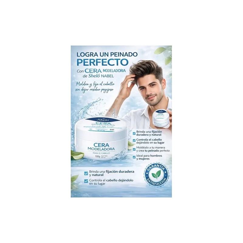 Pack 4 Cera Modeladora Para El Cabello 100g Shelo Nabel