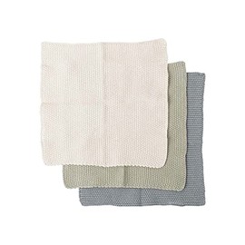 Ladelle Eco Sage Knitted Tea Towels, Pack of 3