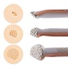ZORZA 3Pcs Leather Stamps Durable Leather Carving Punch DIY Undercut