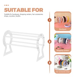 iplusmile Acrylic Headband Holder, Hair Band, Organiser, Acrylic, Hairband, Hoop, Display, Bar Holder, Jewellery, Bracelets, Necklaces, Showcase Storage Organiser Tower