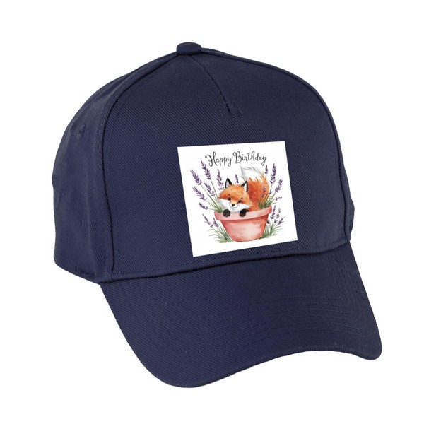 Hippowarehouse Happy Birthday Cute Fox Plant Pot Lavender Watercolour Premium