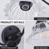 20 Inch 2-Light Vintage Bathroom Wall Sconce,Elegant Black Metal and