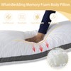 WhatsBedding Memory Foam Body Pillow with Removable Pillowcase-Fluffy Body Pillows
