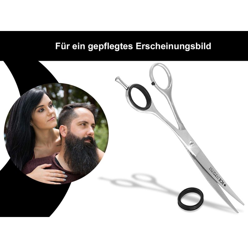 Hairdressing Scissors Barber Scissors 7 Inch 7in ONE-SIDED Micro Serration – Curved Cutting