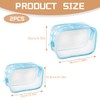 Lotsdonxia 2 Pcs Clear Travel Toiletry Bag Set - Waterproof