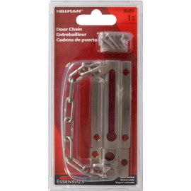 Hillman Hardware Essentials 851217 Door Chains Satin Nickel