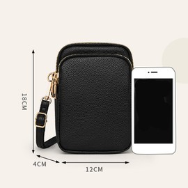 SCOFY FASHION Soft PU Leather Messenger Small Phone Crossbody Bags for Women Travel Work Purses and Handbags (White)