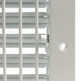 14" X 12" Adjustable AIR Supply Diffuser - HVAC Vent Cover Sidewall or Ceiling - Grille Register - High Airflow - White [Outer Dimensions: 15.75"w X 13.75"h]