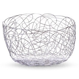 Zeller 27328 Fruit Bowl Round Chrome-Plated Diameter 22 x H 12 cm