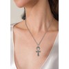 AEONSLOVE Ankh 925 Silver Anubis Necklace with Egyptian Runes Eye