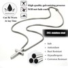SKQIR Stainless Steel Cross Necklace for Men, Boys over 12,